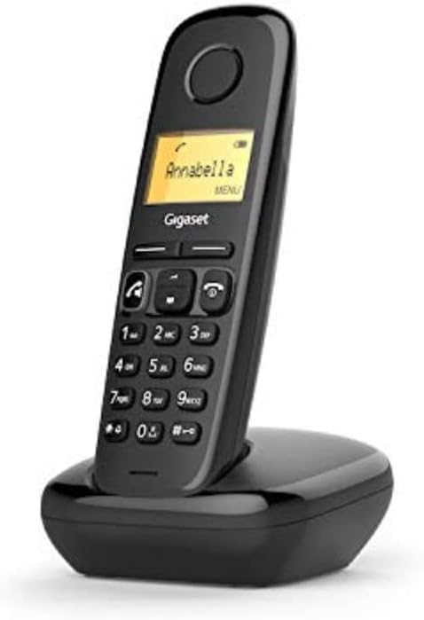 Gigaset A270 Cordless Phone with 18 Hrs Talk Time, 200 Hrs Standby, 50M Indoor & 300M Outdoor Range, Speakerphone, 80 Contact Storage, Made in Germany for Home & Office, DECT, Hands Free