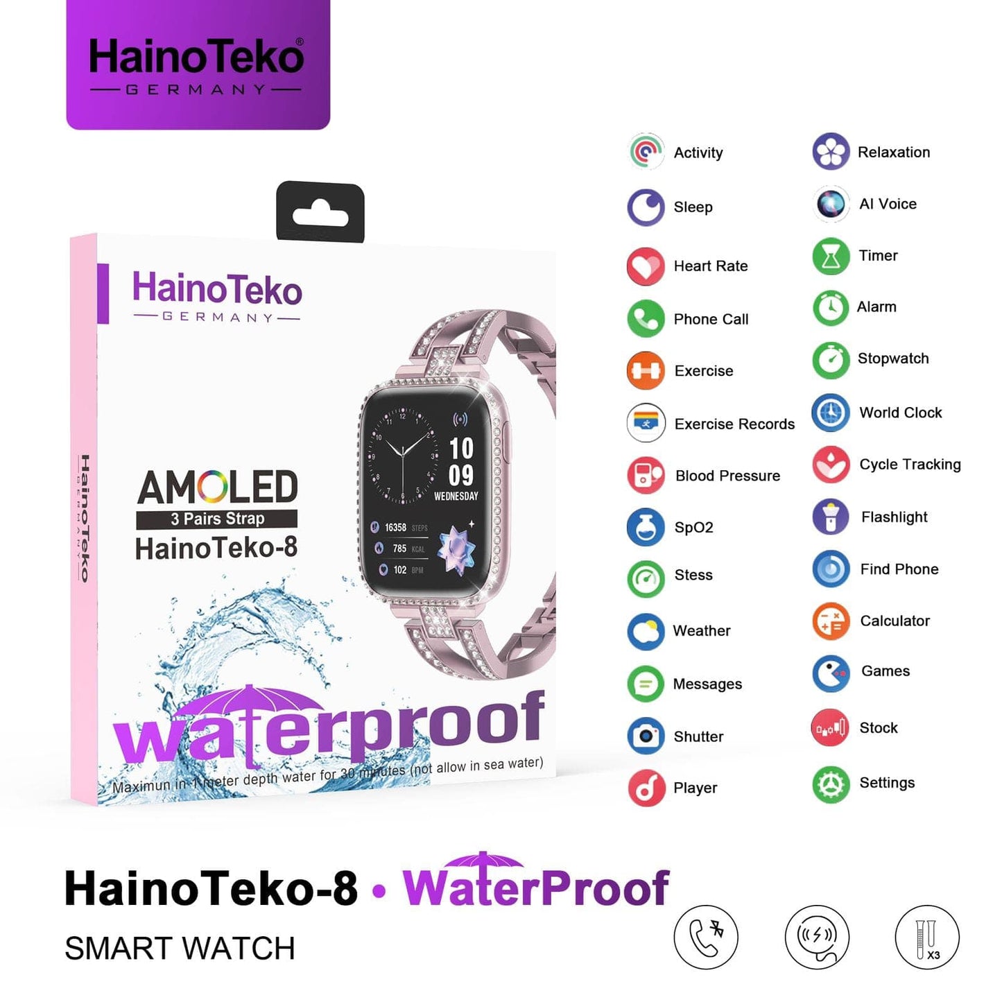 New Woman Smart Watch  hanako teko_8