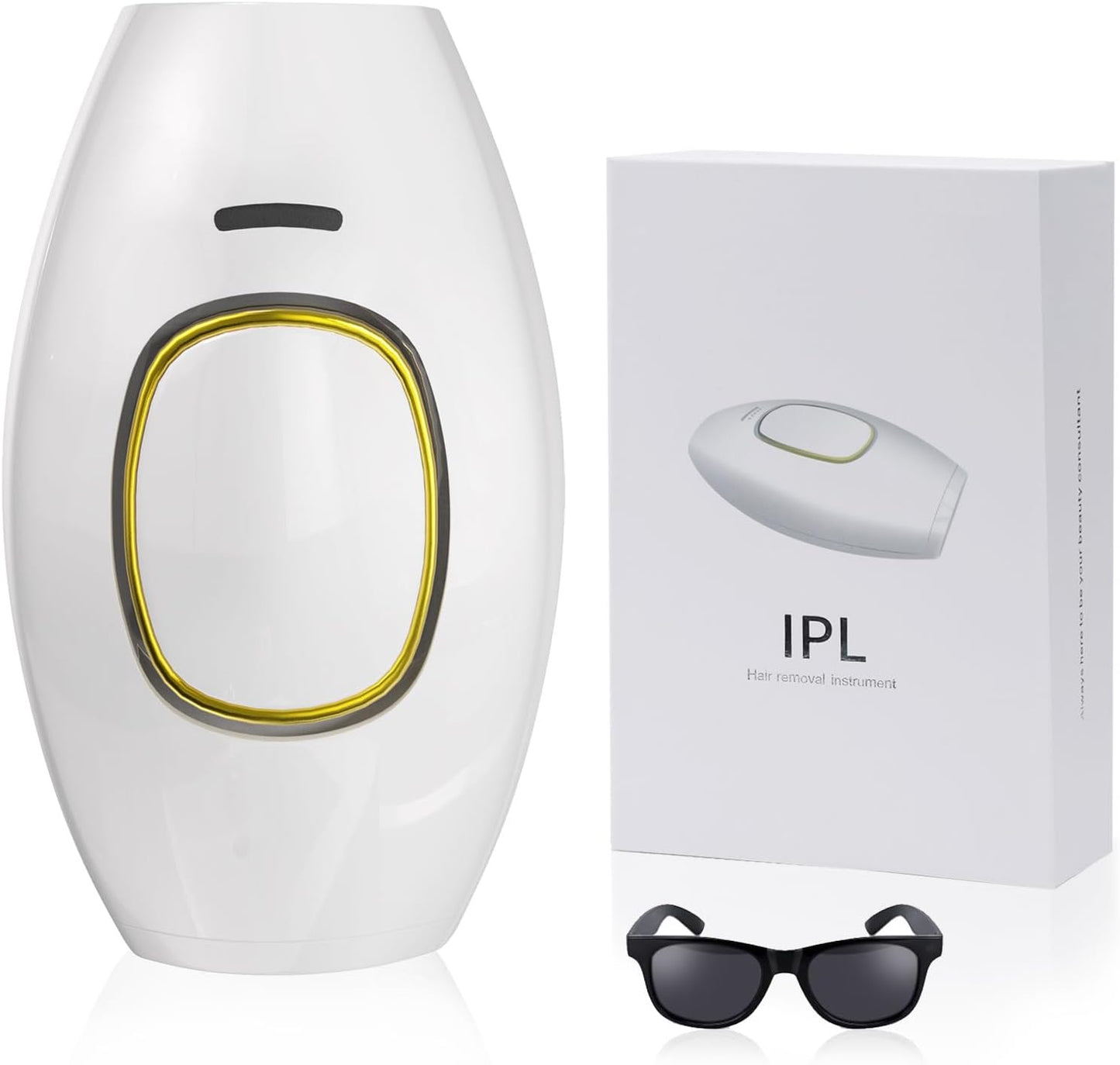 IPL Laser Hair Removal, Laser Hair Removal Device for Women Man, Painless Full Body & Face Hair Removal at Home (White)