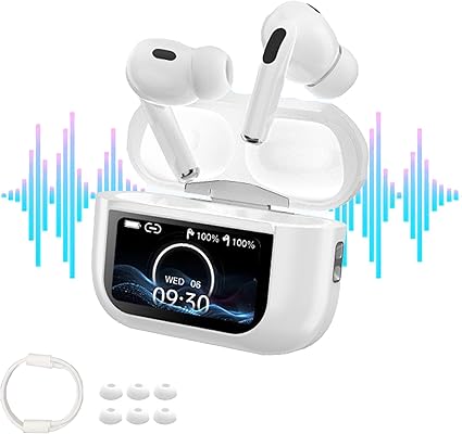 A9 Pro wireless AirPods Earphones with 100% working ANC and transparency best quality earbud AirPods with digital display for IOS and Android