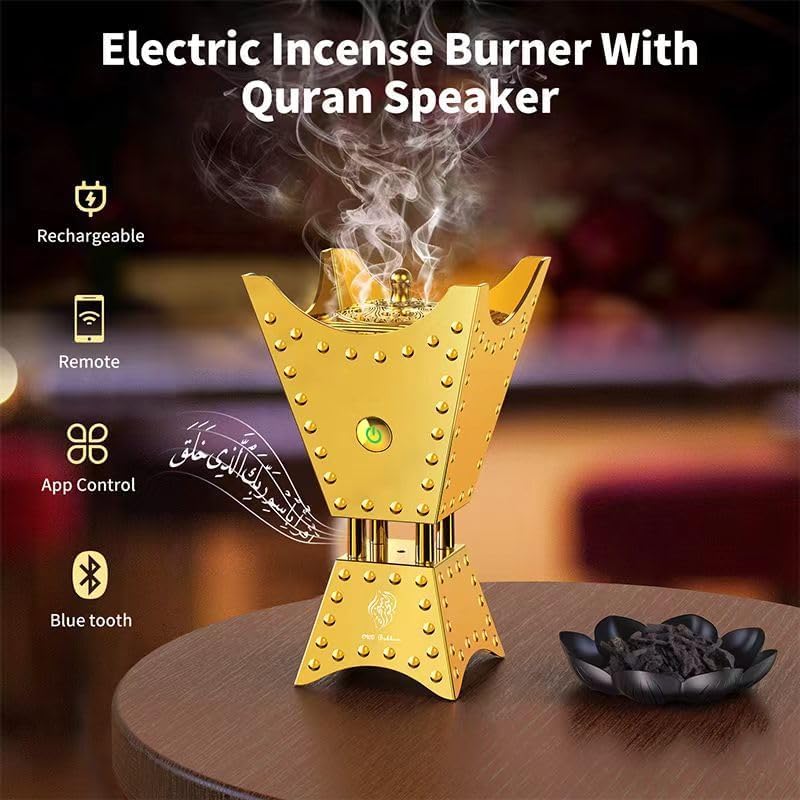 Electronic Incense Burner, Rechargeable USB Arabic Incense Burner Electric Aromatherapy Machine Muslim Incense Holder for Car and Home