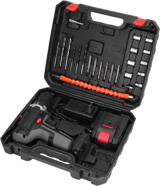 Cordless Drill Set 48V Household Power Drill Kit ABS PVC Electric Screwdriver Drilling Tool AC 100‑240V