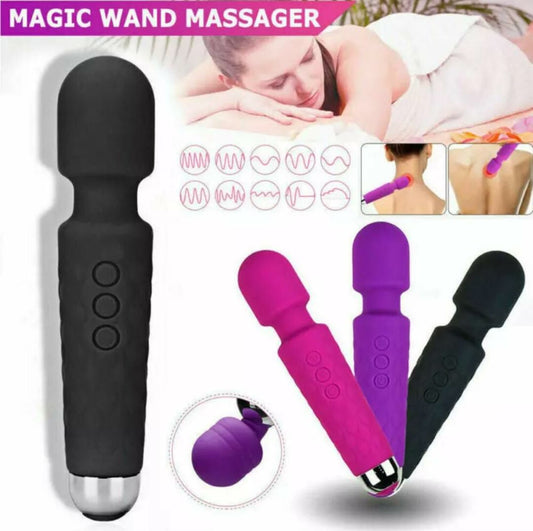 Mini Personal Wand Sex Toys Vibrator | Clitoris Stimulator Vibrators for Her | Sex Toy for her | Personal Wand Massager Woman | 20 Patterns and 8 speeds | Quiet | Toys for Female Adults (Rose Red)