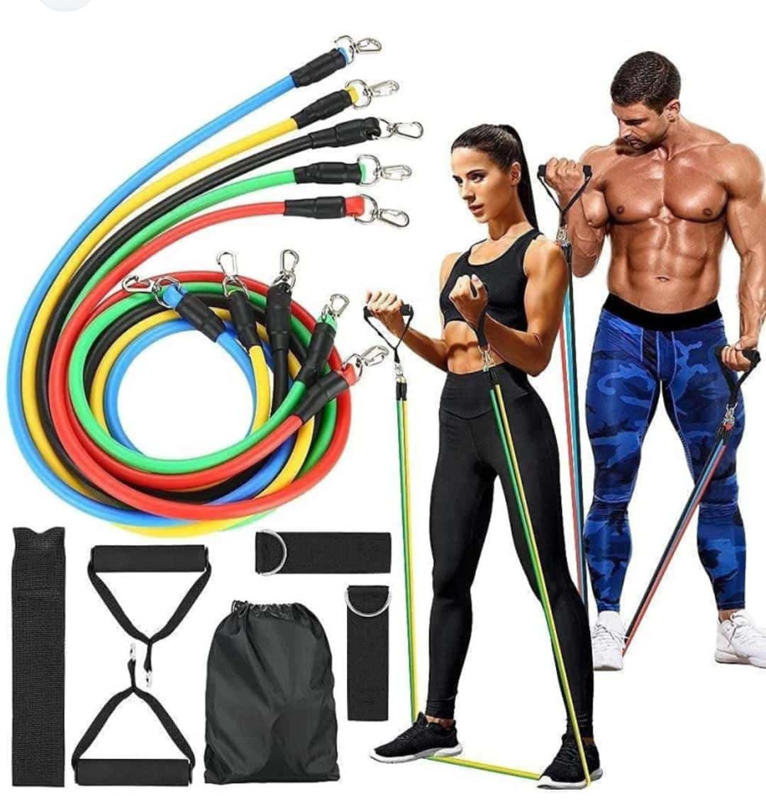 Pull Rope 11pcs Pull Rope Fitness Exercises Resistance Bands with handle set Yoga Tubes Latex bandas elasticas fitness equipment Yoga Exercise Fitness Rubber Tubes Band Stretch Training Gyms Workout Elastic Pull Rope