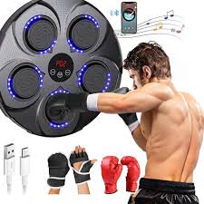 usic Boxing Machine with Boxing Gloves,Wall Mounted Smart Bluetooth Music Boxing Trainer,Boxing Training Target Punching Bag For Kids Adults Workout Stress Relief Focus Hand Eye Coordination Training