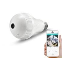 Wifi Spy Camera Bulb 360 View Day/Night Vision