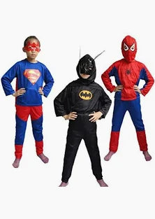 batman spiderman and superman costume for kids