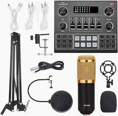 V9 Sound Card & BM800 Pro Microphone Bundle for Advanced Broadcasting