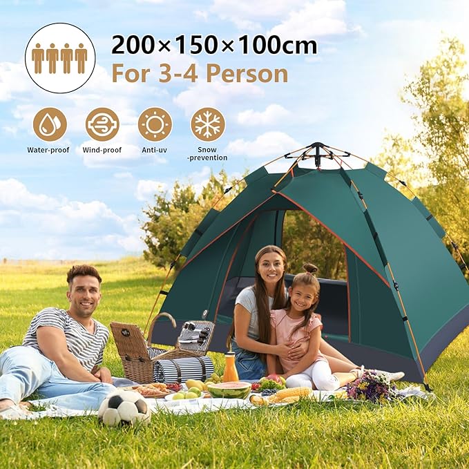 Portable Outdoor Camping Tent | Waterproof Camping Tent 4 Person